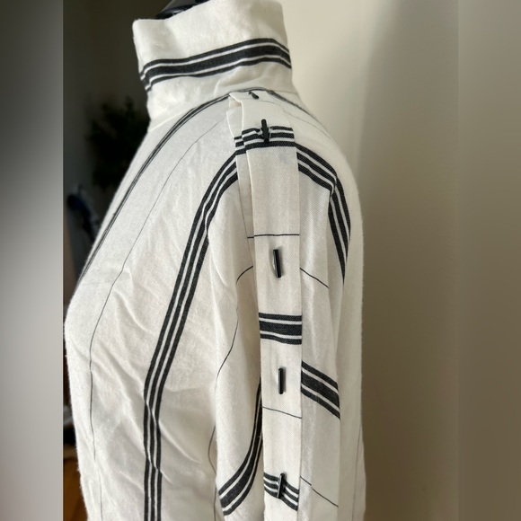 Tibi size small ivory and black stripe top - Picture 2 of 8